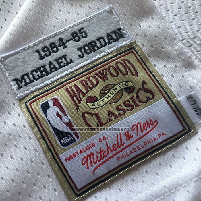 Camiseta Chicago Bulls Michael Jordan NO 23 Mitchell & Ness 1984-85 Blanco